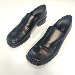 Women's Franco Sarto Leather Black Boca Loafers Size 9M